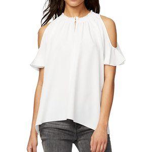 Rachel Roy Essentials High Neck Cold Shoulder Top